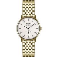 rotary mens gold plated watch gb9005201