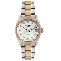 Rotary Rose Gold Plated Stainless Steel Bracelet Watch LB02662-02