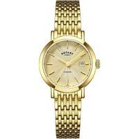 rotary ladies gold plated windsor watch lb0530303