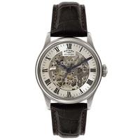 Rotary Mens Silver Skeleton Watch GS02940-06