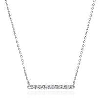 rosa lea silver cubic zirconia bar necklace p2606c