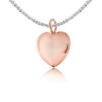 rose gold plated silver heart pendant 8167945