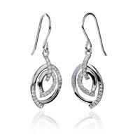 rosa lea silver cubic zirconia fancy pear dropper earrings e2583c