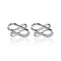 Rosa Lea Silver Cubic Zirconia Double Infinity Stud Earrings E2611C