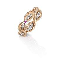 Roberto Coin Barocco 18ct Rose Gold and Diamond Twist Ring