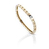 roberto coin pois moi 18ct yellow gold and diamond square hinge bracel ...