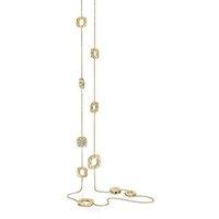 roberto coin 18ct gold and diamond square necklace