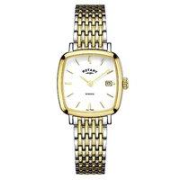 Rotary Ladies Windsor Cushion Two Tone 25mm White Dial Watch