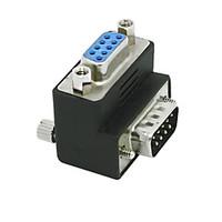 RS232 DB9 9Pin Male to Female Adapter 90 Degree Converter Adapter