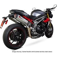 RTR84TEO - Scorpion Serket Parallel Titanium Oval Exhaust - Triumph Speed Triple 1050 2016 - Current