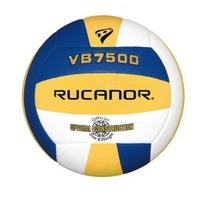 Rucanor Vb 7500 Soft Leather Volleyball - White/Blue/Yellow, Size 5