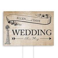 Rustic Country Wedding Directional Sign
