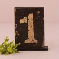 rustic self standing table number and holders numbers 13 18