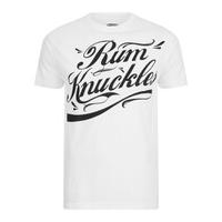 rum knuckles signature logo t shirt white m