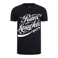 rum knuckles signature logo t shirt black l