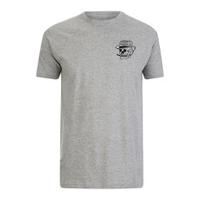 rum knuckles mens classic logo t shirt grey l