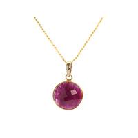 ruby 18 karat gold vermeil necklace