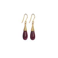 ruby 18 karat gold vermeil earrings