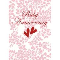 ruby red anniversary card