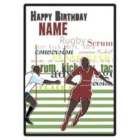 Rugby | Personalised Birthday Card