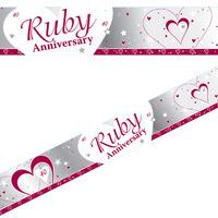 Ruby Anniversary Foil Banner