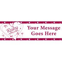 Ruby Anniversary Personalised Party Banner