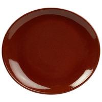 rustic oval plate red 295 x 26cm set of 12