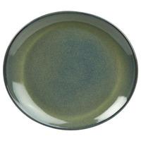 rustic oval plate green 295 x 26cm set of 12