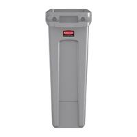Rubbermaid Slim Jim Container with Venting Channels Grey 87Ltr