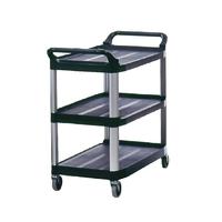 rubbermaid x tra utility trolley black