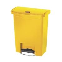 rubbermaid slim jim step on bin front pedal 30ltr yellow