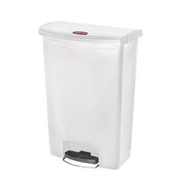 rubbermaid slim jim step on bin front pedal 90ltr white