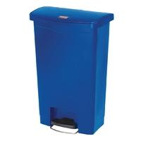 Rubbermaid Slim Jim Step on Bin Front Pedal 50Ltr Blue