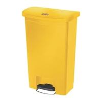 rubbermaid slim jim step on bin front pedal 50ltr yellow