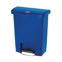 rubbermaid slim jim step on bin front pedal 30ltr blue