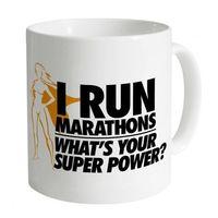 running marathons super woman mug