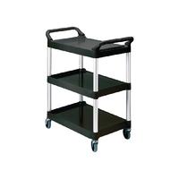 rubbermaid compact utility trolley black