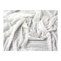 Ruffled Stretch Jersey Dress Fabric White