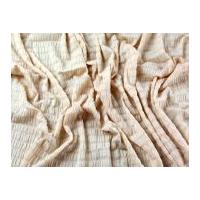 Ruffled Stretch Jersey Dress Fabric Cream