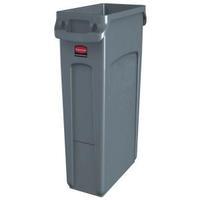 rubbermaid slim jim 60l waste container with handles grey