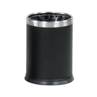 Rubbermaid 13.2L Hide-a-bag Waste Bin Stainless Steel Black FGWHB14EBK