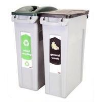 Rubbermaid Slim Jim 2 Stream Recycling Starter Pack 1876489