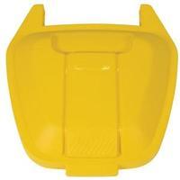 rubbermaid mobile container lid yellow single r002219