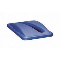 rubbermaid slim jim bin lid paper blue 2703r001091