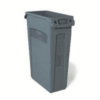 Rubbermaid Slim Jim Grey Venting Channel Container 87 Litre