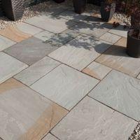 Rustic Grey Natural Sandstone Single Paving Slab (L)600mm (W)600mm