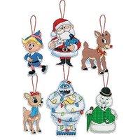 Rudolph Ornaments Plastic Canvas Cross Stitch Kit-5.25\