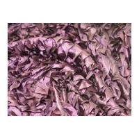 Ruffled Gathers Taffeta Dress Fabric Aubergine Purple