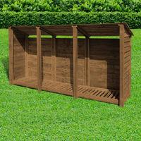 rutland empingham 6ft log store rustic brown solid with reverse roof