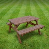 Rutland Oakham 6ft Picnic Bench in Rustic Brown